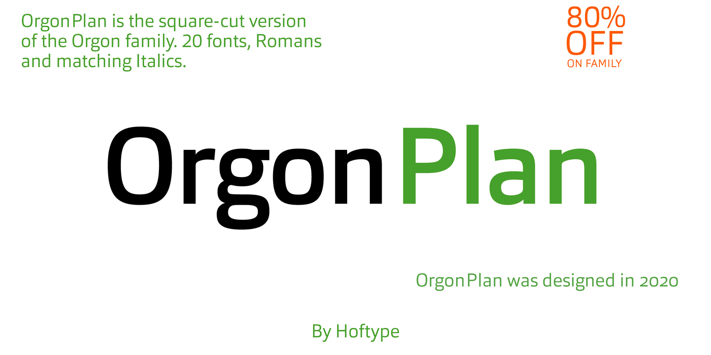 Beispiel einer Orgon Plan-Schriftart #13